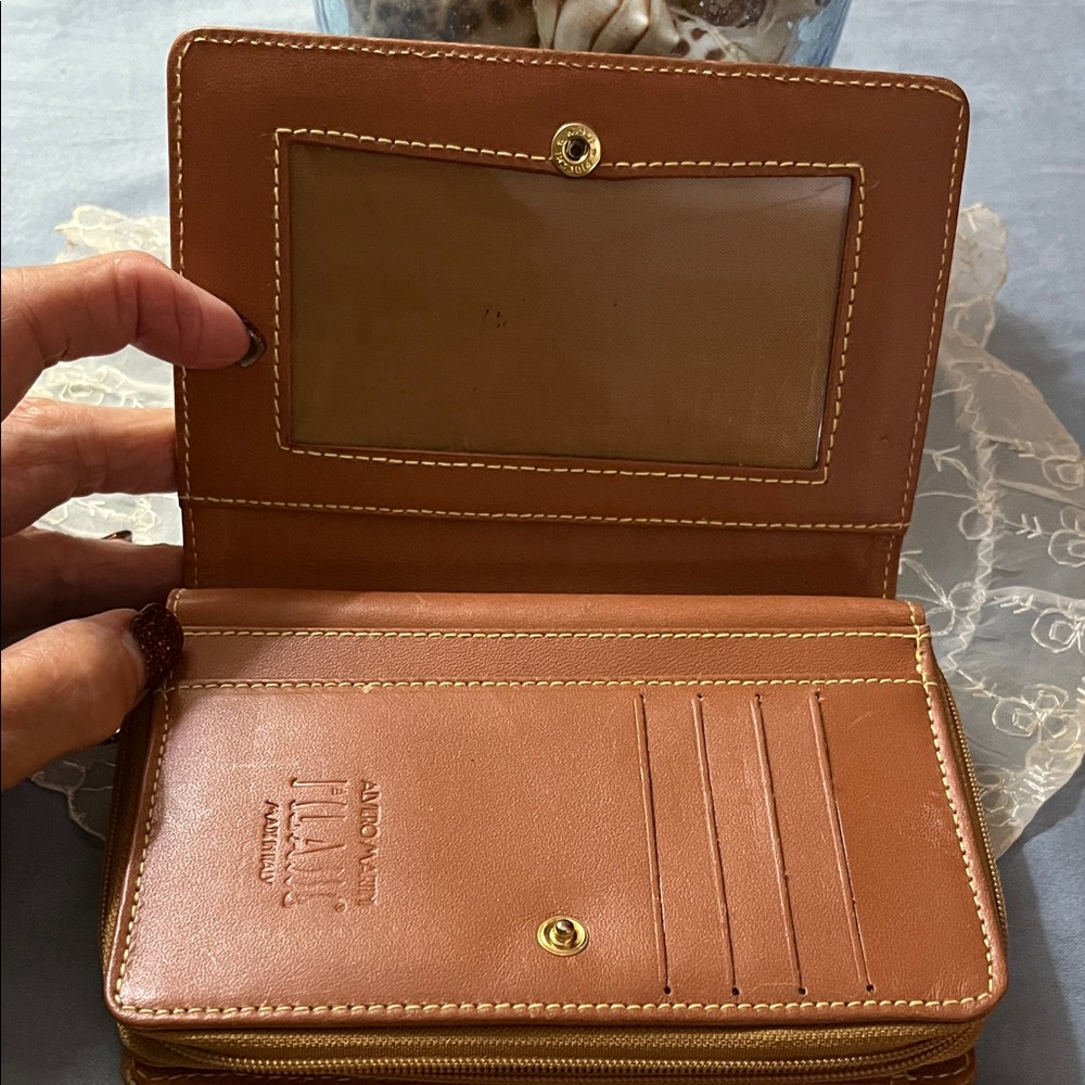 Alviero Martini Vintage Map Print Wallet w/Multiple Card Slips & Compartments - Picture 5 of 11